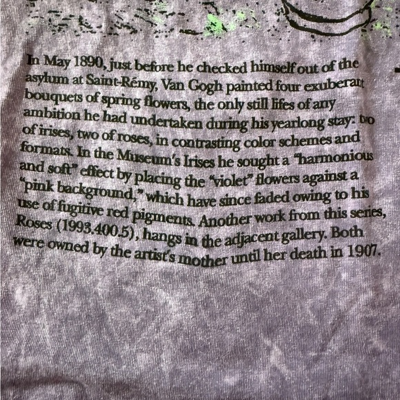 Purple Van Gogh Irises Graphic T-Shirt #nwt - Picture 5 of 7